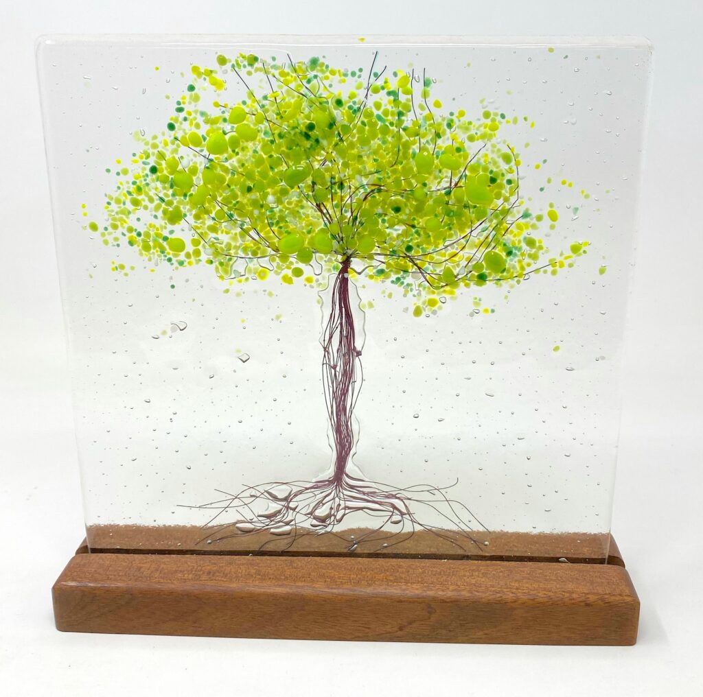 fused glass tree